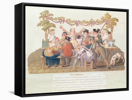 A Republican Meal, Messidor, Year II (June-July 1794)-Lesueur Brothers-Framed Stretched Canvas