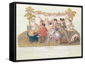 A Republican Meal, Messidor, Year II (June-July 1794)-Lesueur Brothers-Framed Stretched Canvas