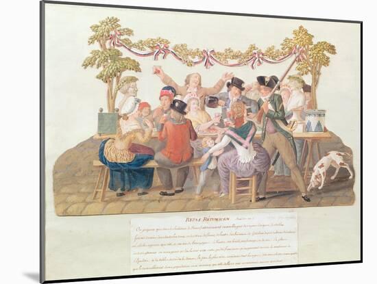 A Republican Meal, Messidor, Year II (June-July 1794)-Lesueur Brothers-Mounted Giclee Print