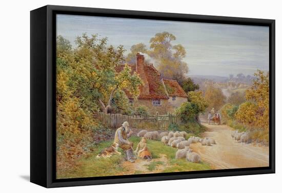 A Rest by the Way-Charles James Adams-Framed Stretched Canvas