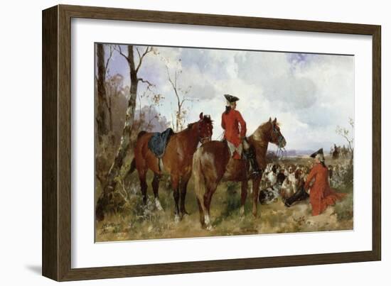 A Rest During the Hunt-G. Hans Buttner-Framed Giclee Print