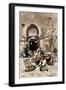 A Rest from the Festival (Oil on Canvas)-Cesare Tiratelli-Framed Giclee Print