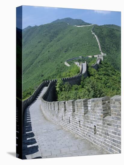 A Restored Section of the Great Wall, Mutianyu, Northeast of Beijing, China-Anthony Waltham-Stretched Canvas