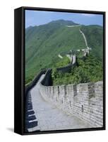 A Restored Section of the Great Wall, Mutianyu, Northeast of Beijing, China-Anthony Waltham-Framed Stretched Canvas