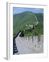 A Restored Section of the Great Wall, Mutianyu, Northeast of Beijing, China-Anthony Waltham-Framed Photographic Print