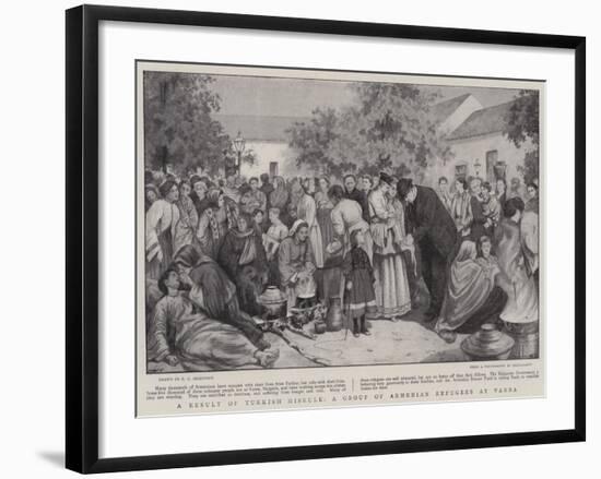 A Result of Turkish Misrule, a Group of Armenian Refugees at Varna-null-Framed Giclee Print