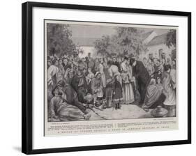 A Result of Turkish Misrule, a Group of Armenian Refugees at Varna-null-Framed Giclee Print