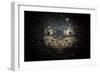 A Reticulate Stargazer Buried in Sand, Lembeh Strait, Indonesia-null-Framed Photographic Print