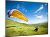 A Reverse Launch While Paragliding at Steptoe Butte on the Palouse in Eastern Washington.-Ben Herndon-Mounted Photographic Print