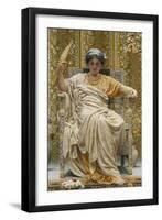 A Revery- a Look of Sadness on a Restful Face - She Hath No Cares - a Thing Hereditary in the…-Albert Joseph Moore-Framed Giclee Print