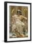 A Revery- a Look of Sadness on a Restful Face - She Hath No Cares - a Thing Hereditary in the…-Albert Joseph Moore-Framed Giclee Print