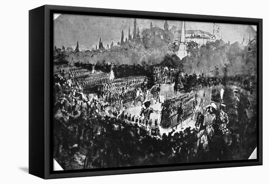 A Review at Madrid-Constantin Guys-Framed Stretched Canvas