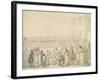 A Review of the Northamptonshire Militia at Brackley, Northants (Pen and Ink with W/C on Paper)-Thomas Rowlandson-Framed Giclee Print