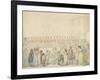 A Review of the Northamptonshire Militia at Brackley, Northants (Pen and Ink with W/C on Paper)-Thomas Rowlandson-Framed Giclee Print