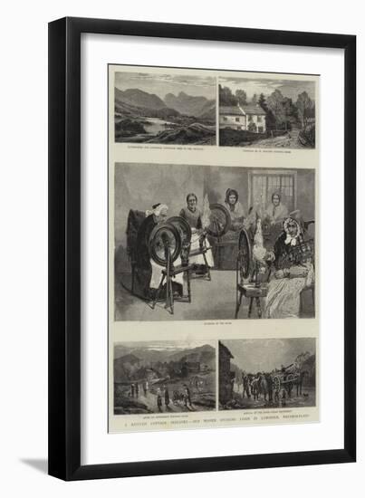 A Revived Cottage Industry, Old Women Spinning Linen in Langdale, Westmoreland-null-Framed Giclee Print