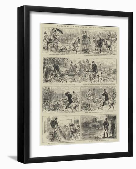 A Rheumatic Man's Mount with a Friend-null-Framed Giclee Print