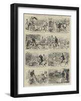 A Rheumatic Man's Mount with a Friend-null-Framed Giclee Print