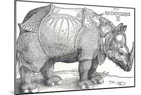 'A Rhinoceros', 1515, (1906)-Albrecht Durer-Mounted Giclee Print