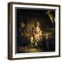 A Rich Lady Visits a Poor Family-Gerardus Terlaak-Framed Art Print