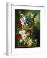 A Rich Still Life of Summer Flowers-Jan van Os-Framed Giclee Print