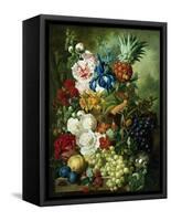 A Rich Still Life of Summer Flowers-Jan van Os-Framed Stretched Canvas