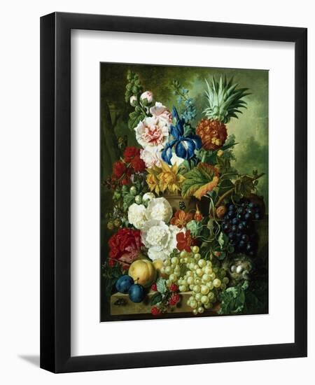 A Rich Still Life of Summer Flowers-Jan van Os-Framed Premium Giclee Print