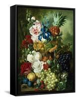 A Rich Still Life of Summer Flowers-Jan van Os-Framed Stretched Canvas