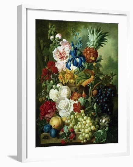 A Rich Still Life of Summer Flowers-Jan van Os-Framed Giclee Print