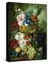 A Rich Still Life of Summer Flowers-Jan van Os-Stretched Canvas