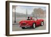 A Ride in Paris III Red Car-Marco Fabiano-Framed Premium Giclee Print