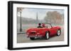 A Ride in Paris III Red Car-Marco Fabiano-Framed Premium Giclee Print