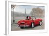 A Ride in Paris III Red Car-Marco Fabiano-Framed Art Print