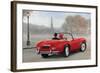 A Ride in Paris III Red Car-Marco Fabiano-Framed Art Print
