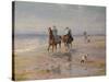 A Ride on the Beach, Dublin-Heywood Hardy-Stretched Canvas