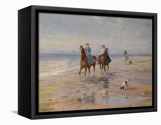 A Ride on the Beach, Dublin-Heywood Hardy-Framed Stretched Canvas