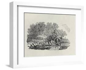 A Rider Distracted by a Flock of Birds (Wood Engravin)-Thomas Bewick-Framed Giclee Print