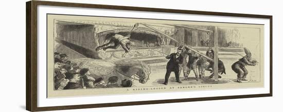 A Riding-Lesson at Sanger's Circus-Sydney Prior Hall-Framed Giclee Print