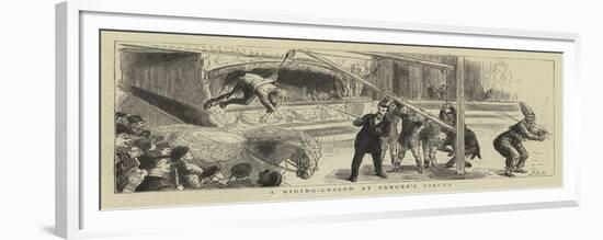 A Riding-Lesson at Sanger's Circus-Sydney Prior Hall-Framed Giclee Print