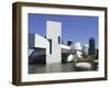 A Ring-Billed Gull Takes Flight in Front of the Rock and Roll Hall of Fame and Museum-null-Framed Photographic Print