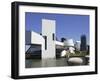 A Ring-Billed Gull Takes Flight in Front of the Rock and Roll Hall of Fame and Museum-null-Framed Photographic Print