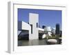 A Ring-Billed Gull Takes Flight in Front of the Rock and Roll Hall of Fame and Museum-null-Framed Photographic Print