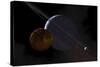 A Ringed Gas Giant Exoplanet with Moons-Stocktrek Images-Stretched Canvas