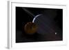 A Ringed Gas Giant Exoplanet with Moons-Stocktrek Images-Framed Art Print