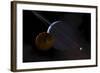 A Ringed Gas Giant Exoplanet with Moons-Stocktrek Images-Framed Art Print