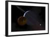 A Ringed Gas Giant Exoplanet with Moons-Stocktrek Images-Framed Art Print