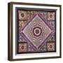 A Rising Star Design Coverlet, Probably Philadelphia, Pieced and Quilted Silk, 1880, 1890-null-Framed Premium Giclee Print