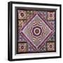 A Rising Star Design Coverlet, Probably Philadelphia, Pieced and Quilted Silk, 1880, 1890-null-Framed Giclee Print