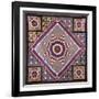 A Rising Star Design Coverlet, Probably Philadelphia, Pieced and Quilted Silk, 1880, 1890-null-Framed Giclee Print