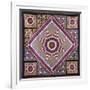 A Rising Star Design Coverlet, Probably Philadelphia, Pieced and Quilted Silk, 1880, 1890-null-Framed Giclee Print