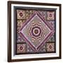 A Rising Star Design Coverlet, Probably Philadelphia, Pieced and Quilted Silk, 1880, 1890-null-Framed Giclee Print